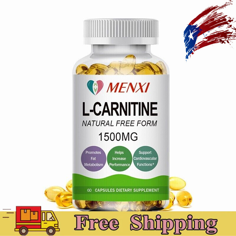 L-Carnitine Capsule - Fat Burner,Metabolism,Energy Booster,Muscle Gain 60 Pills