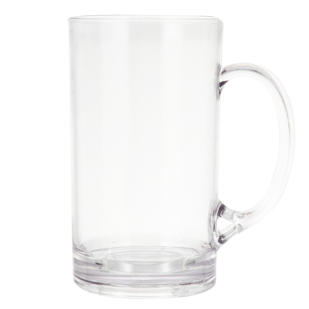 2-Pack Clear Beer Mugs with Handles for Water or Drinks