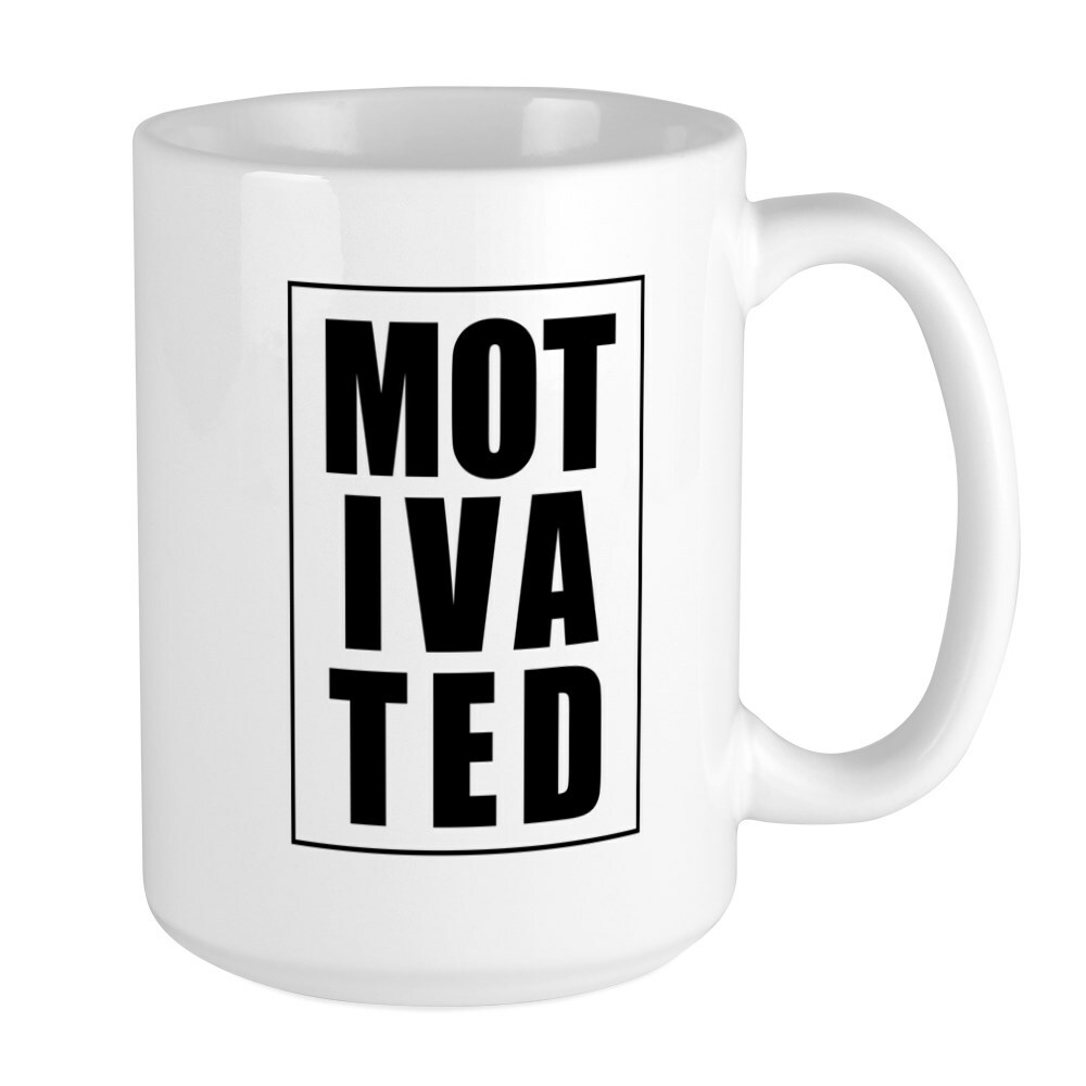 CafePress Motivated Coffee Mug, Large 15 oz. White Coffee Cup (75467510)