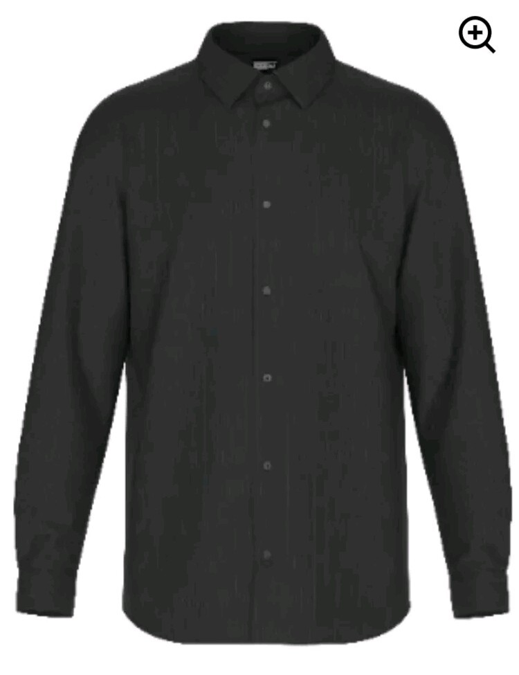 Tailored Gray Ice Long Sleeve Dress Casual 4 Way Stretch Large Comfortable