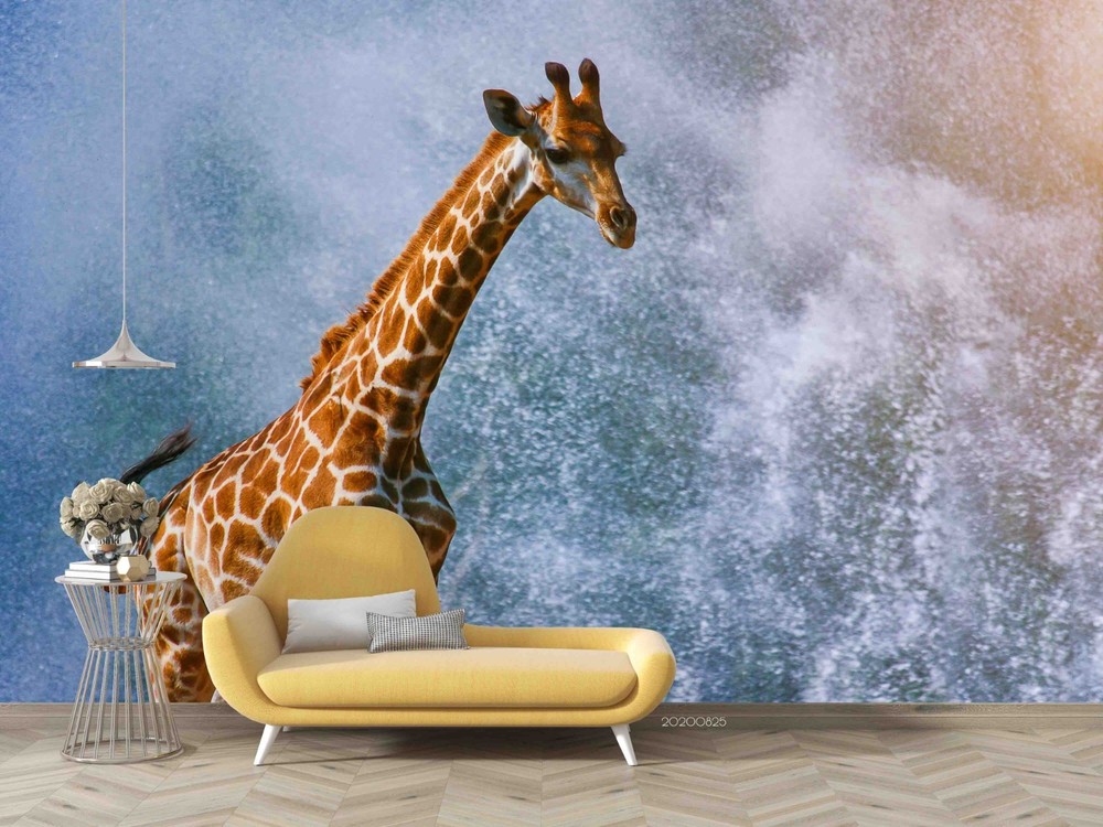 3D Giraffe Animal Close-up Wall Murals Wallpaper Murals Wall Sticker 3