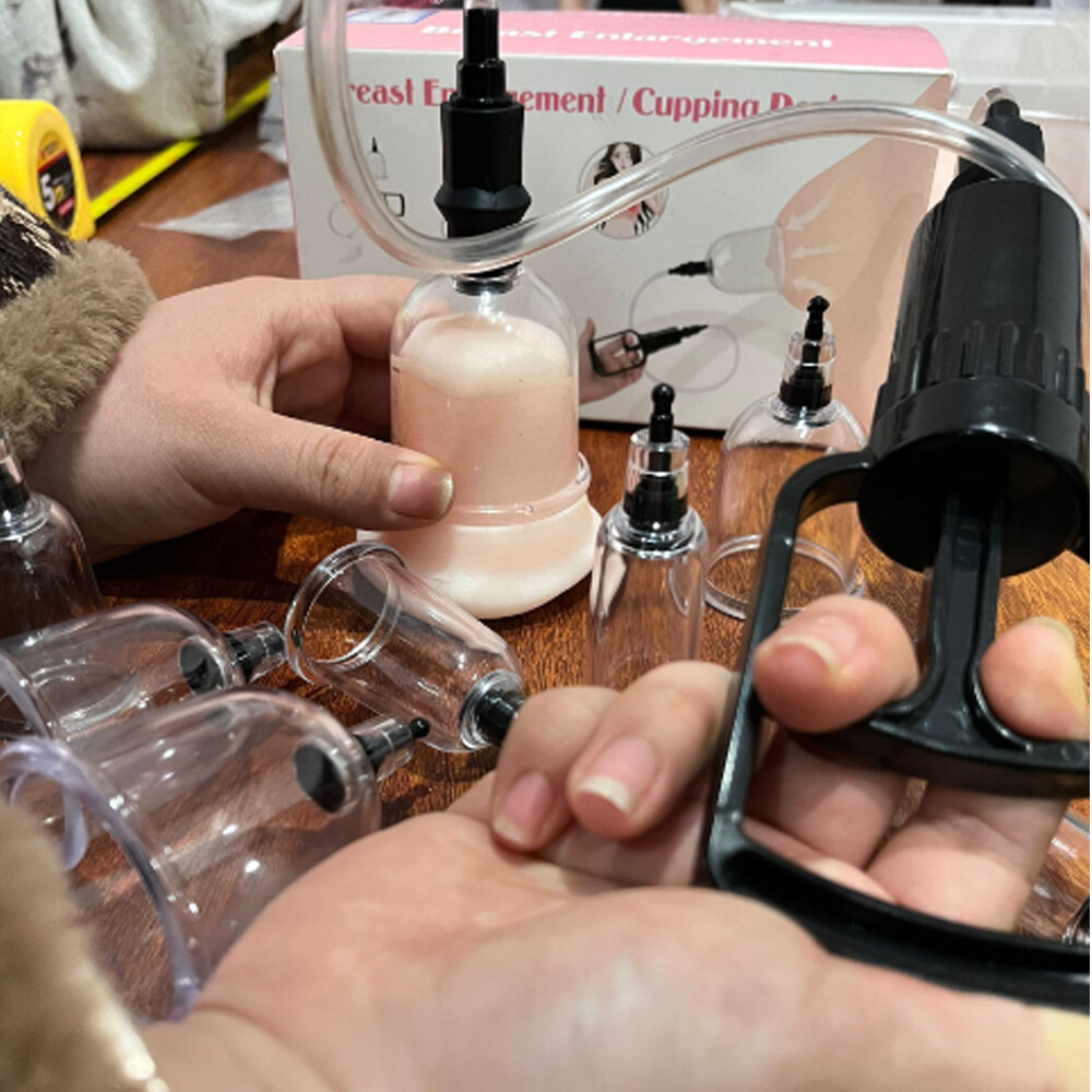 Vacuum Nipple Sucker Pussy Pump 8*Cupping Breast Suction for Women Men Sex Toys