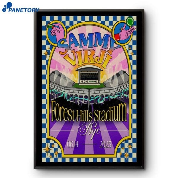 Sammy Virji Live at Forest Hills Stadium NY June 14 2025 Concert Poster