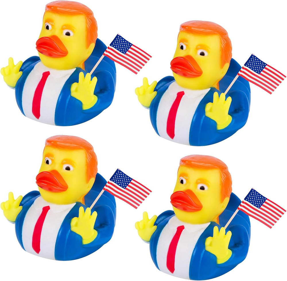 2025 Beccel Donald Trump Squeak Rubber Duck for Jeep Ducking or Baby Bath
