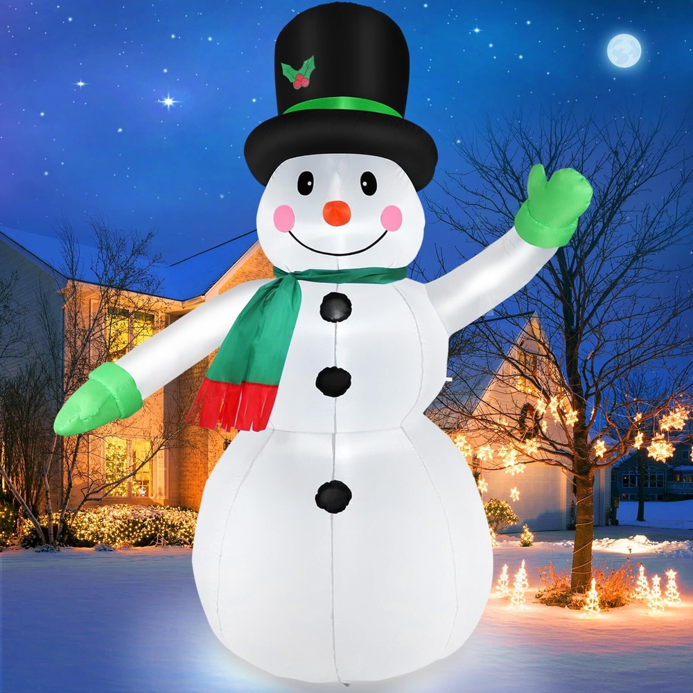 7 FT Christmas Inflatables Snowman Outdoor Yard Decorations, Christmas Blow u...
