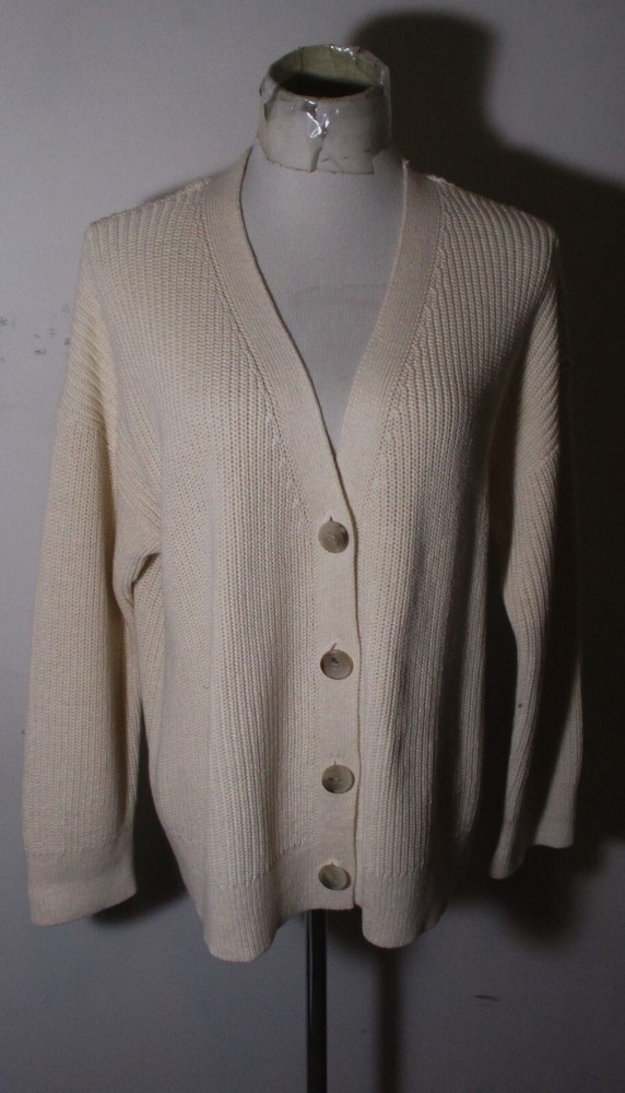 Women's Old Navy Beige Heavyweight Long Sleeve XL Cardigan Sweater