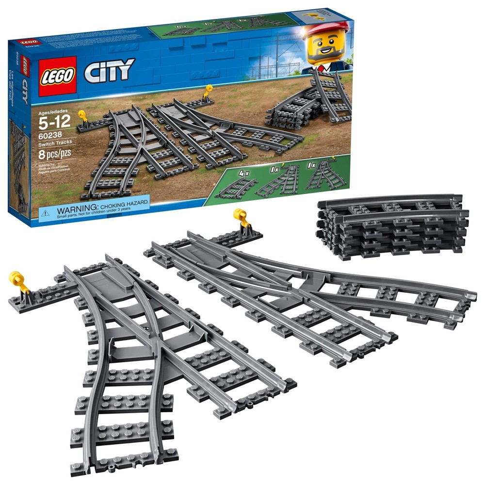 LEGO City Train Switch Tracks Building Toy Set 60238 for Kids Boys Girls