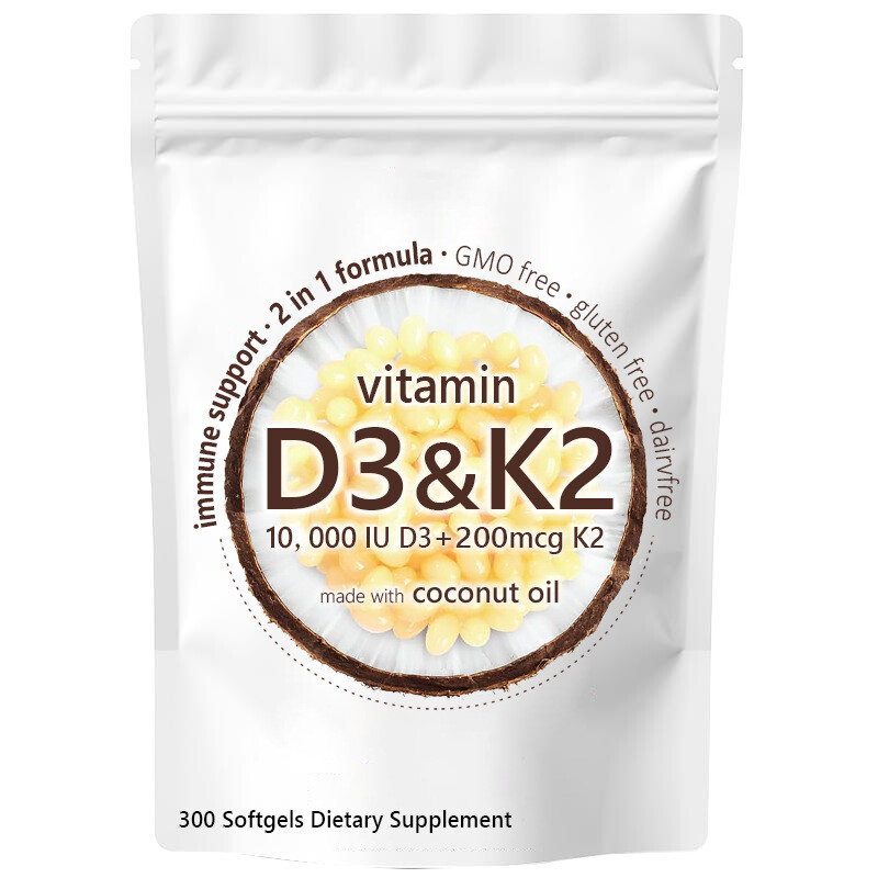 Micro Ingredients double strength 2 in 1 vitamin D3 + K2 coconut oil softgels