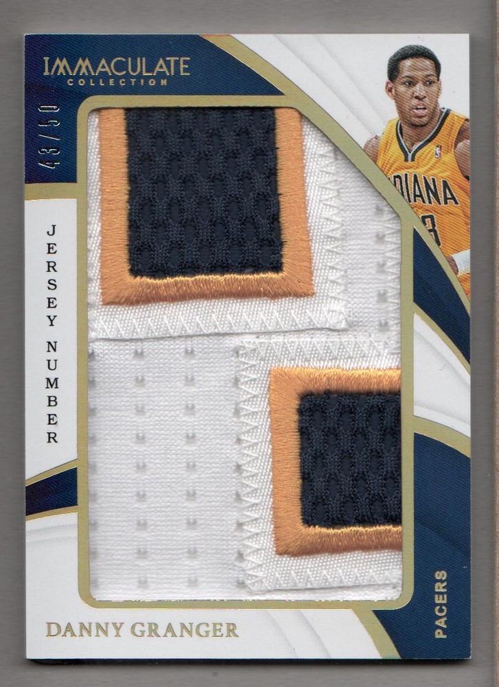 2018-19 Immaculate Collection Jumbo Patch Jersey Number Danny Granger JRSY /50