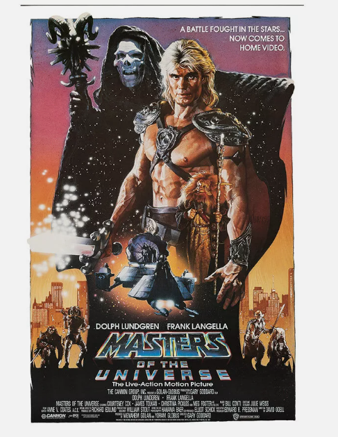 Vintage Masters of the Universe 1987 Movie Poster Wall Art 24x36 or 32x48