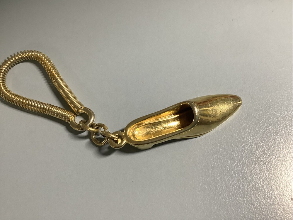 Vintage Enzo Angiolini Gold-Tone Shoe Shaped Metal Keychain