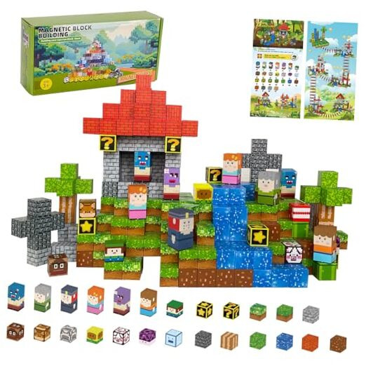 Magnetic Building Blocks Set – 110PCS STEM Learning Toys for Kids