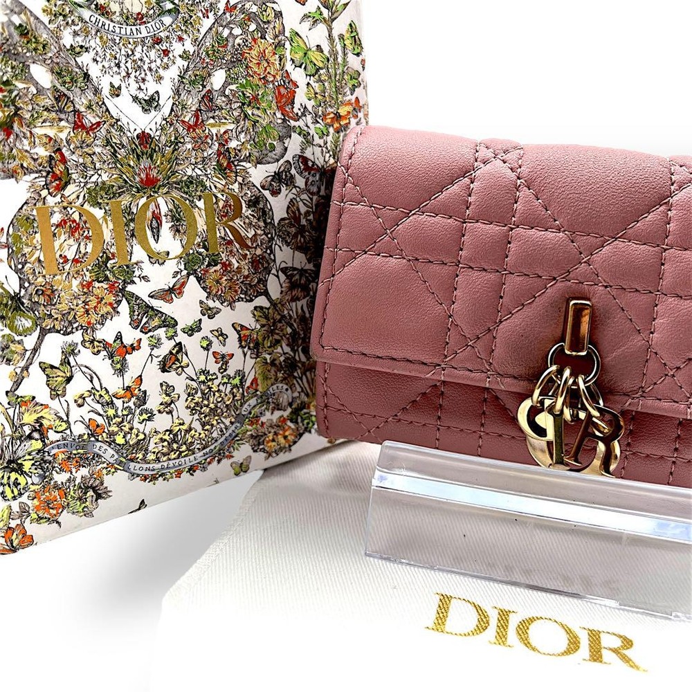 Dior Japan Limited Edition My Glycine Pink Folding Wallet