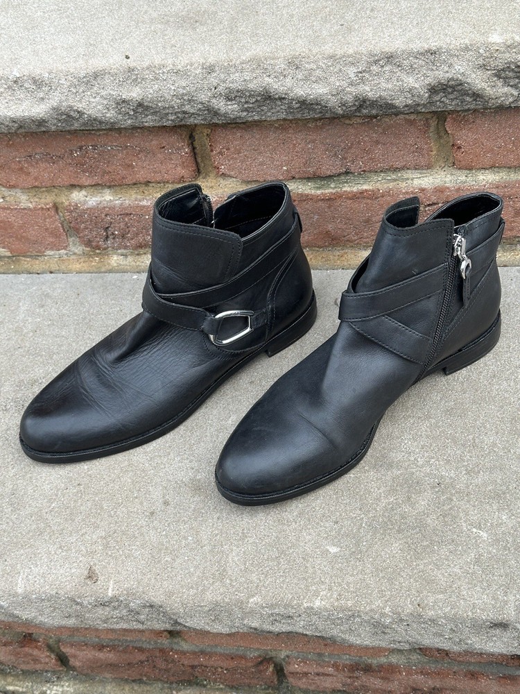Lauren Ralph Lauren Margo Black Calf Booties size 7 B