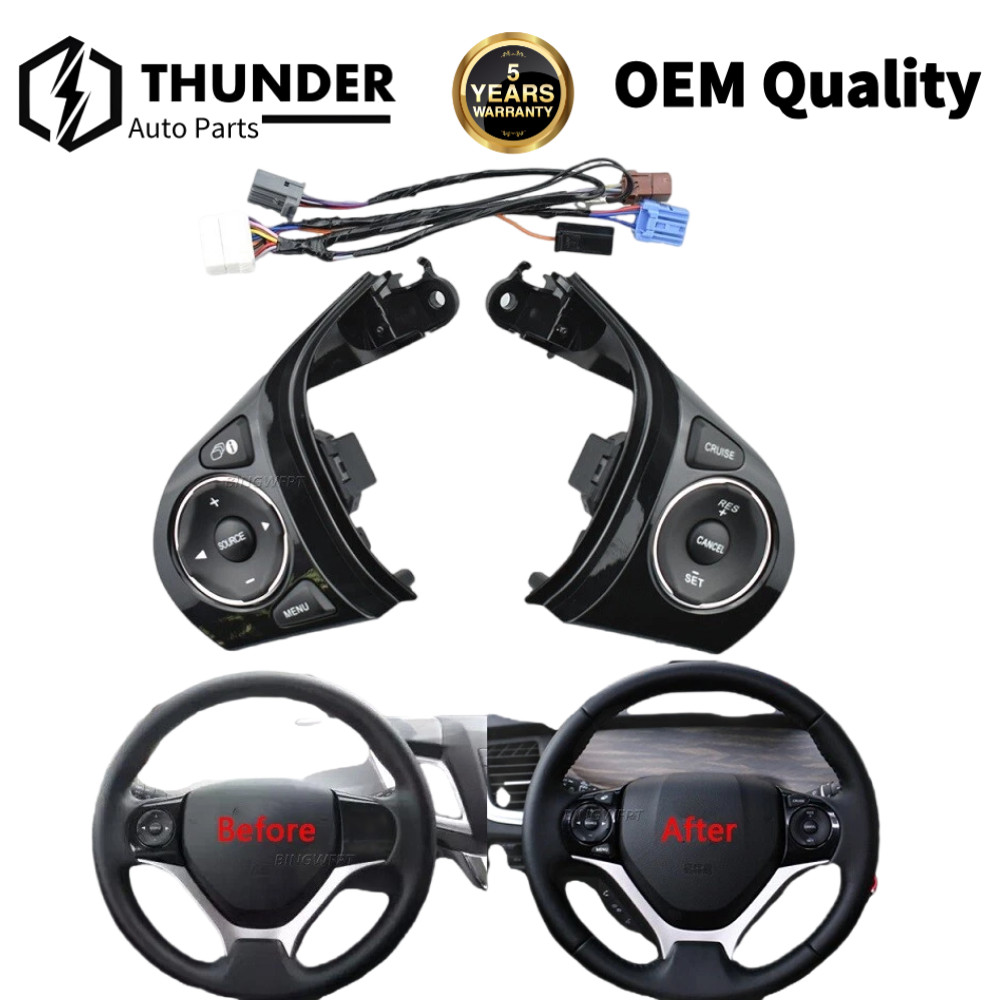 For 2012-15 Honda Civic 1.8L Steering Wheel Audio & Cruise Control Switch Button