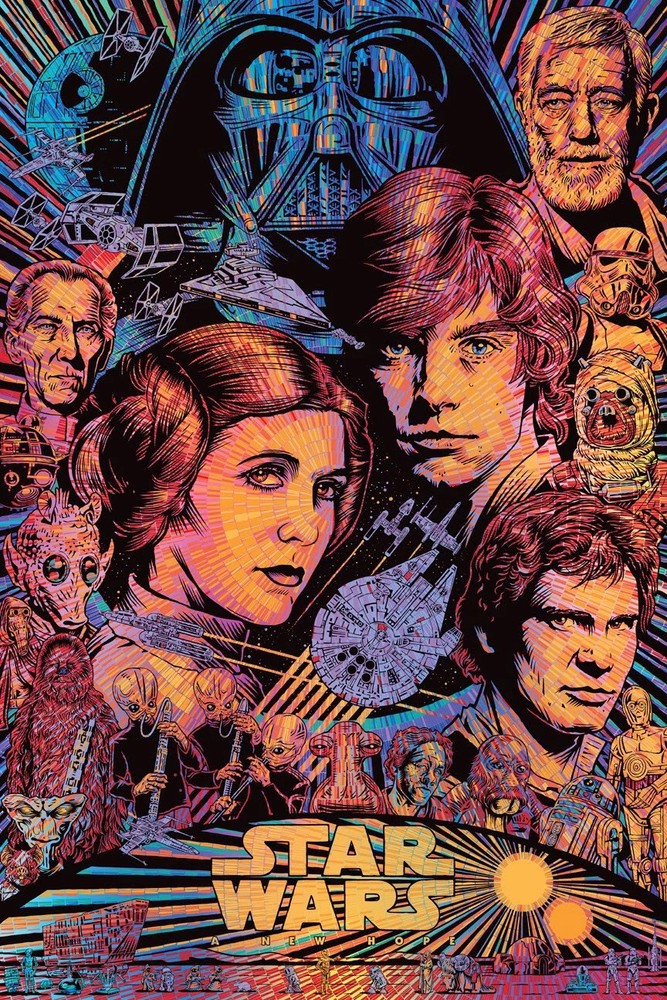 Star Wars Episode IV A New Hope Movie Wall Art Print No Frame