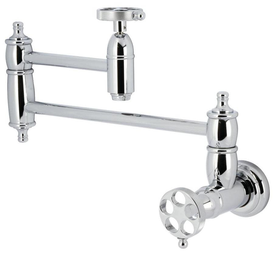 Kingston Brass KS310.RKZ Wendell 3.8 GPM Wall Mounted 1 Hole Pot - Chrome