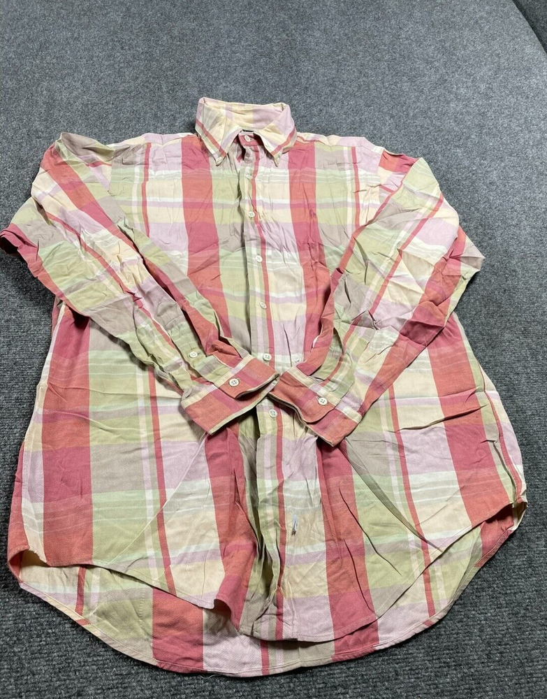 Ralph Lauren Men's Cotton Plaid Polo Shirt Size M Multicolor