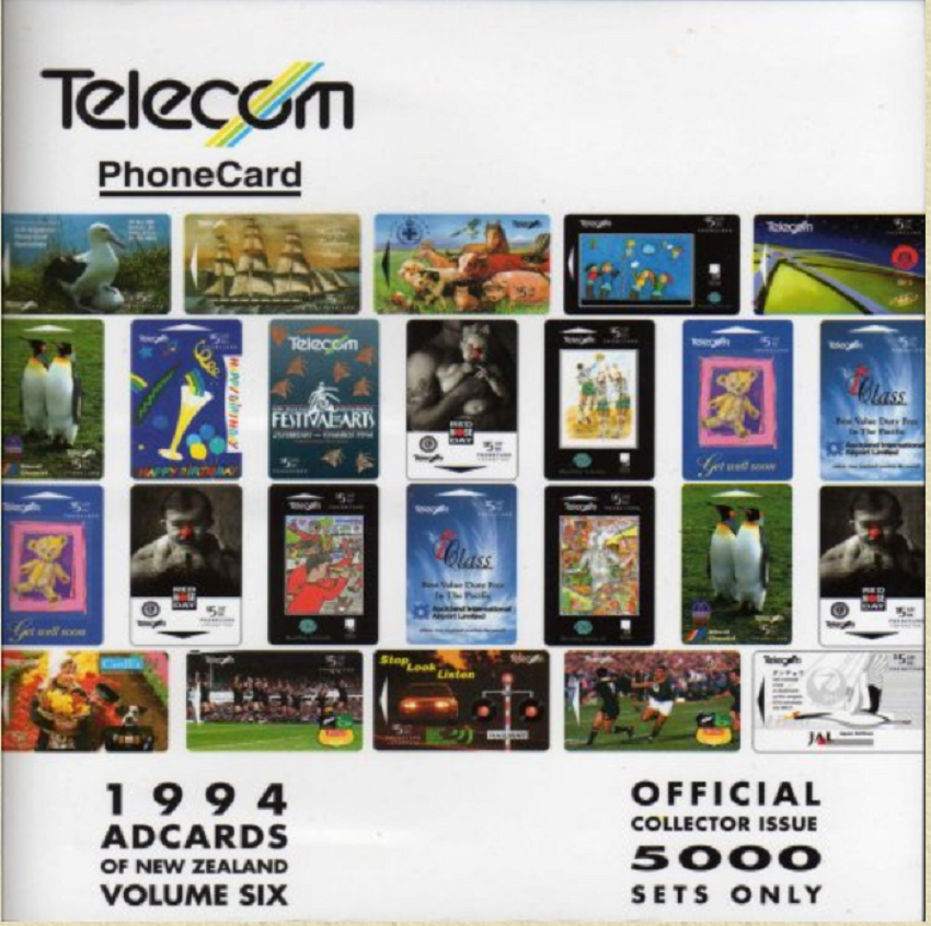 Volume Six New Zealand Official Collector Issue Phonecards 1994