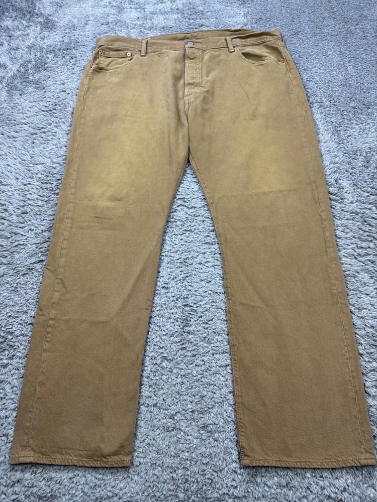 Vtg Levis 501 Jeans Men 42x32 Brown Original Fit Straight Leg Button Fly Denim