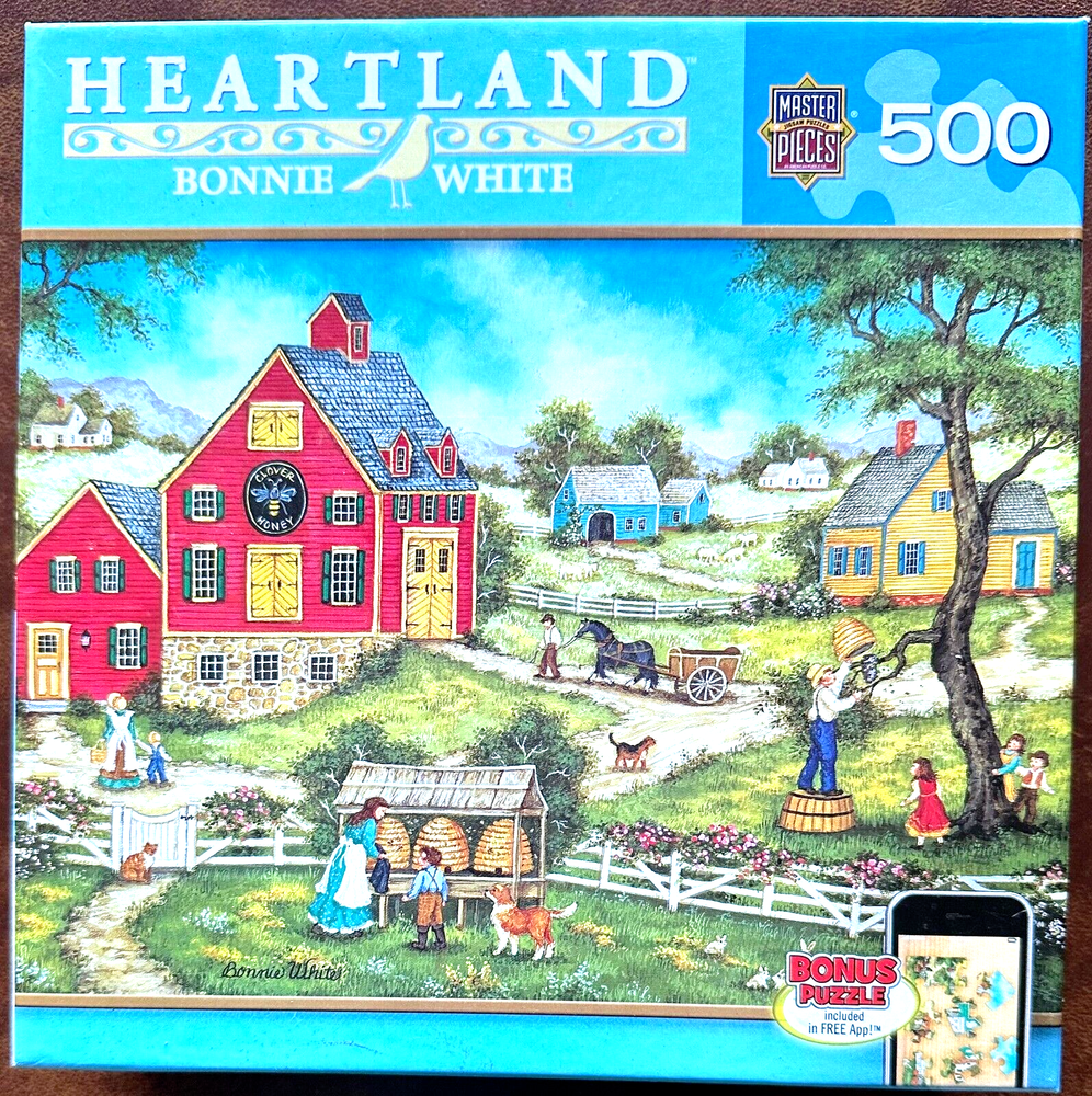 Next Day Art HTF 500 pc Puzzle Instructing Children How to Make Honey Dog Bunni