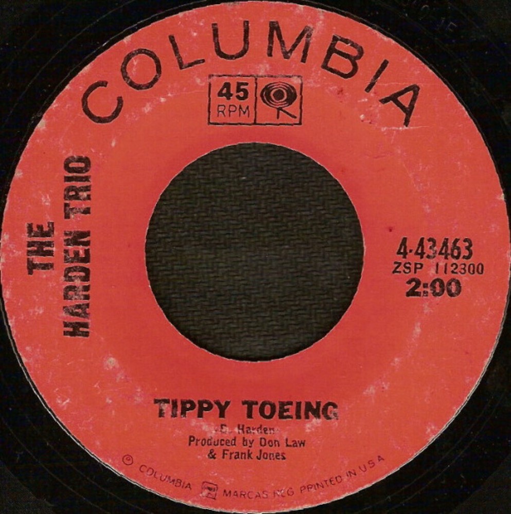 The Harden Trio - Tippy Toeing - Columbia - 4-43463 - 7