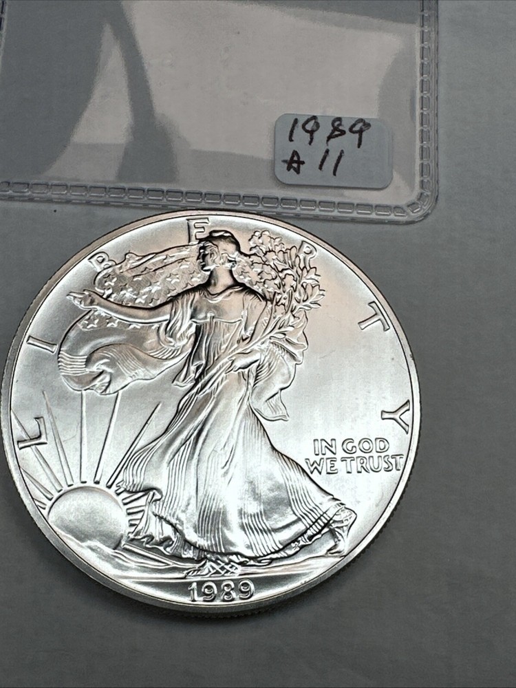 1989 American Silver Eagle Brilliant Uncirculated 1oz 0.999 Fine Silver