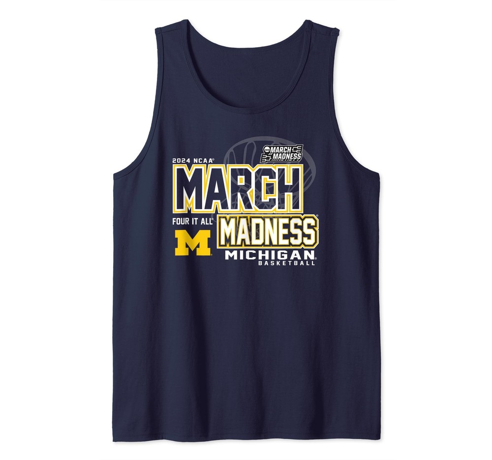Michigan Wolverines March Madness 2024 Women's Basketball Tank Top