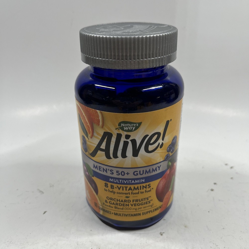 Nature's Way Alive Men's 50+  Gummy Vitamins - 60 Count Exp 07/2025