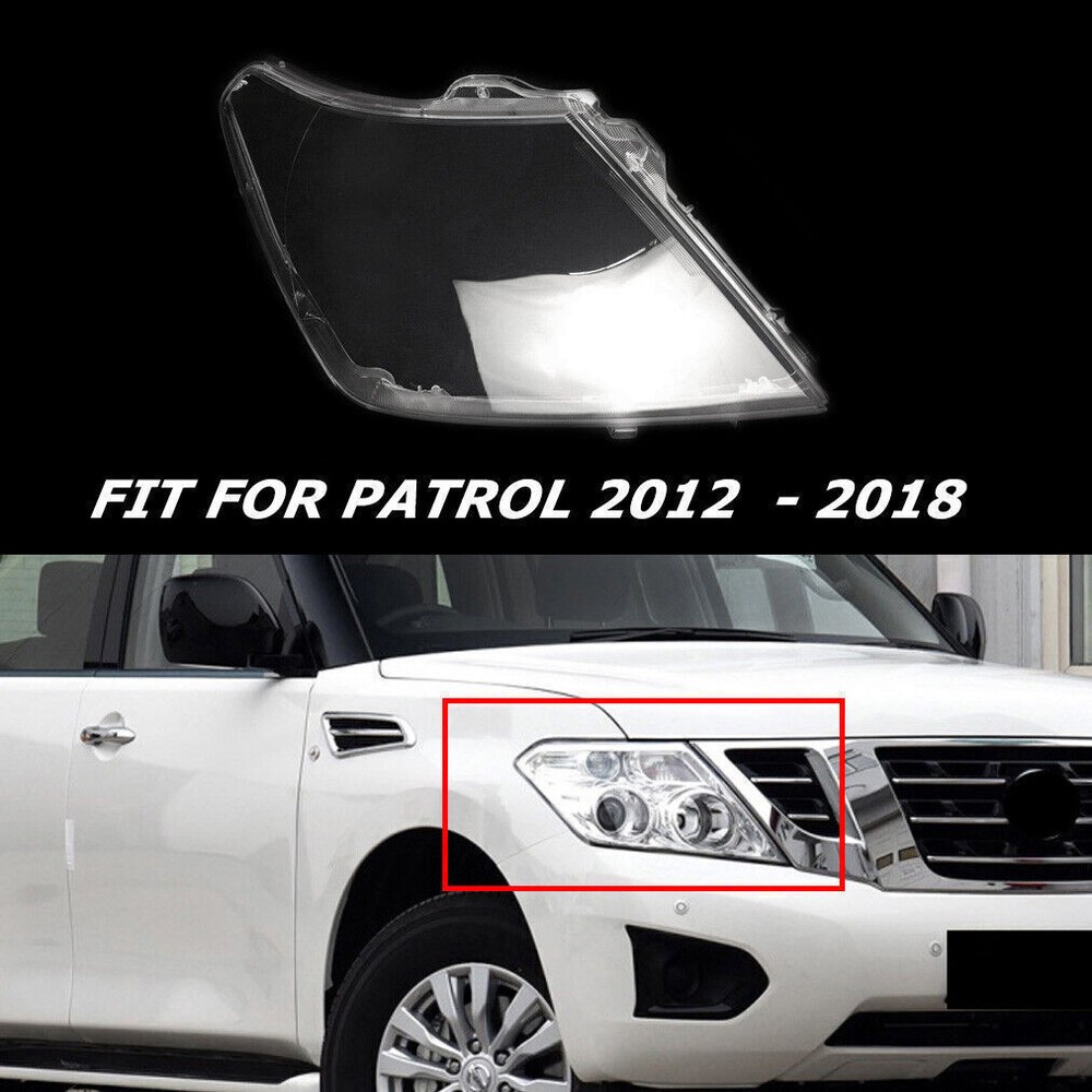 Transparent Shell Fit Patrol 12-18 Headlamp Cover Headlight Lens Right Side X1