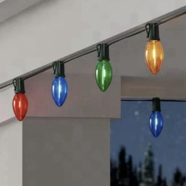 Home Accents Holiday - 25 Multi-Colored LED C9 Lights Steady Lit Christmas 16 FT