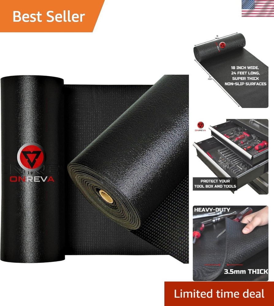 18-Inch Heavy-Duty Tool Box Liner – Non-Adhesive 24-Foot Roll for Ultimate Organization