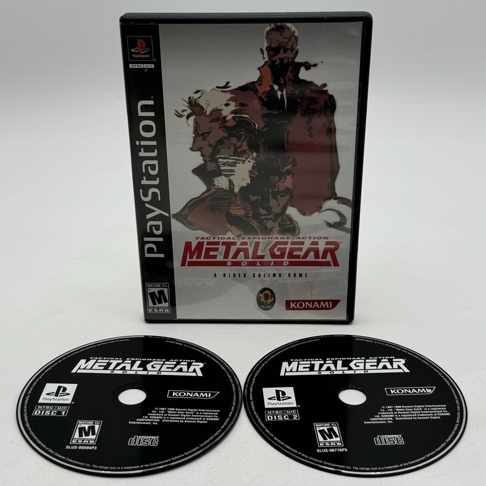Metal Gear Solid PS1 CIB Long Box Tactical Espionage Action Game