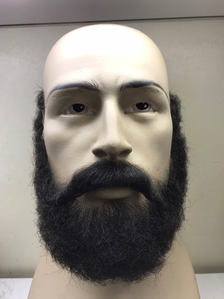 Realistic Fake Beard and Moustache Set. Human Hair, hand knotted. Cosplay,Tv