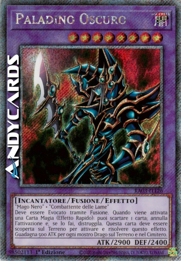 Dark Paladin Secret Platinum Rare 1st Edition Yugioh RA03 IT126  