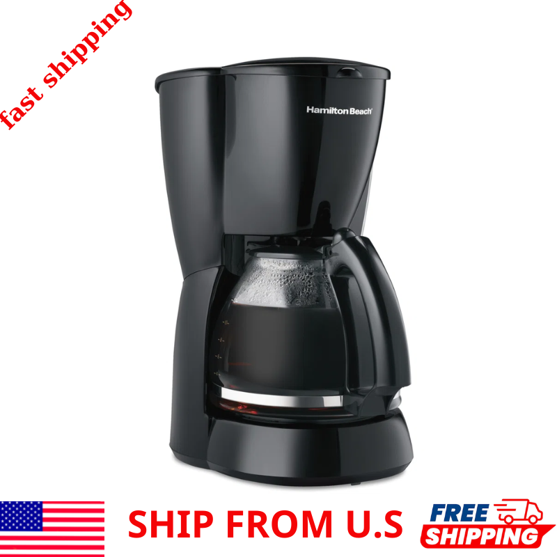 Hamilton Beach 12-Cup Glass Carafe Coffee Maker in Black 49316RG