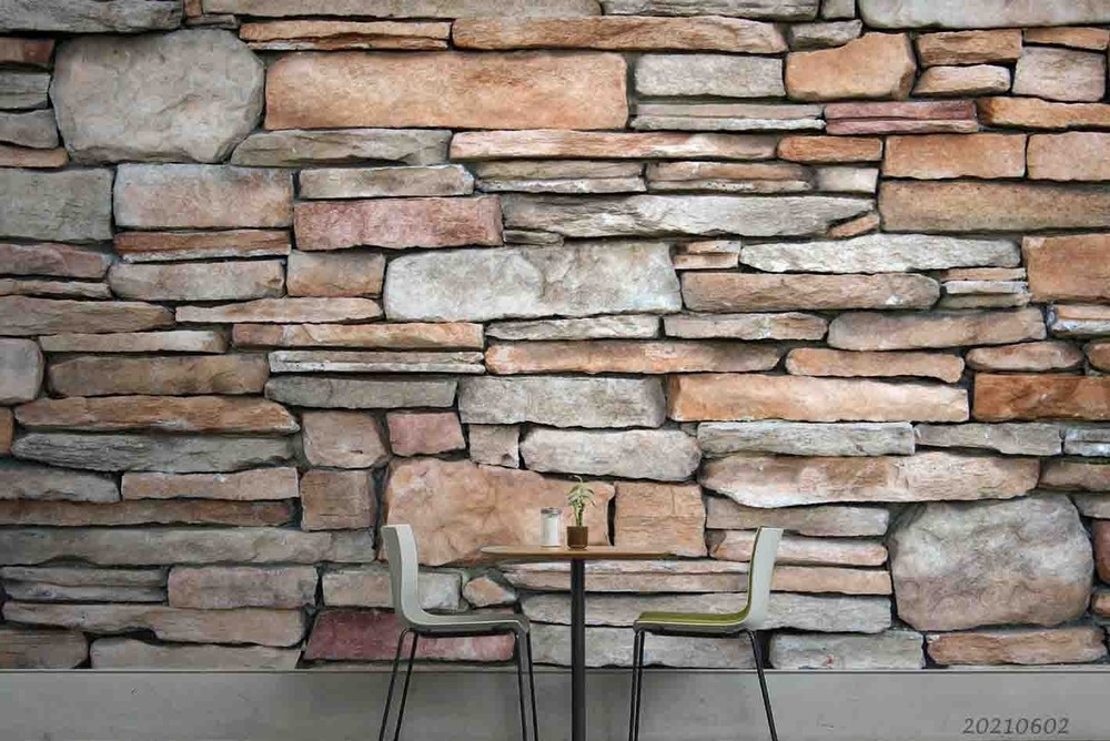 3D Stone Wall Architecture Texture Wall Murals Wallpaper Murals Wall Sticker