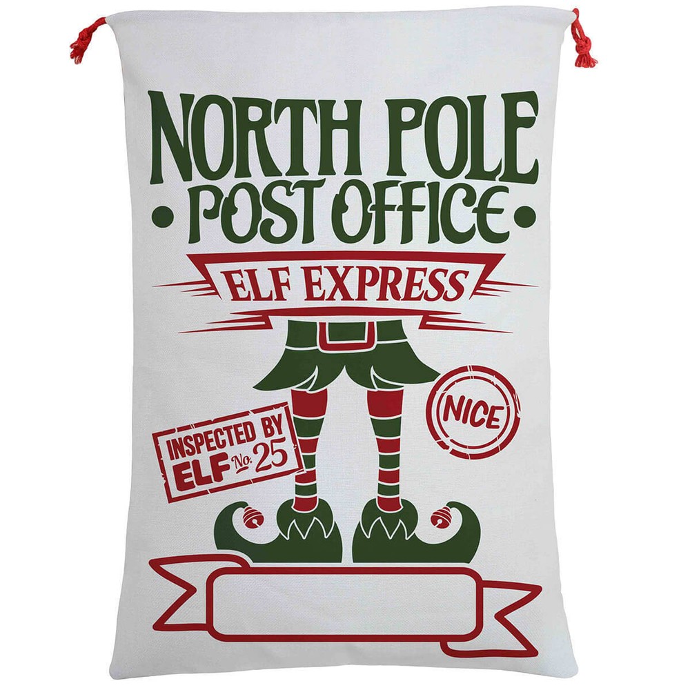 NNEDSZ 50x70cm Canvas Christmas Santa Sack with Reindeer Design for Kids Gifts