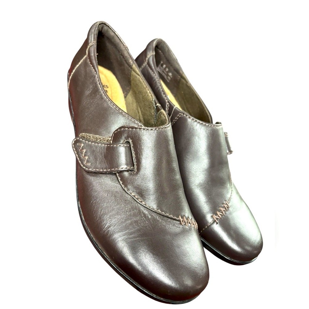 NWOT Clarks Everlay Kara Dark Brown Leather Women’s Shoes Size 6.5