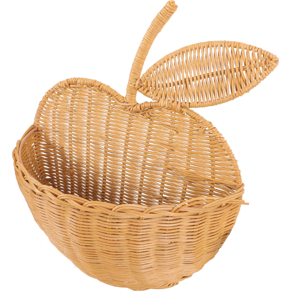 Wicker Basket Handwoven Wall Hanging Straw Photography Props