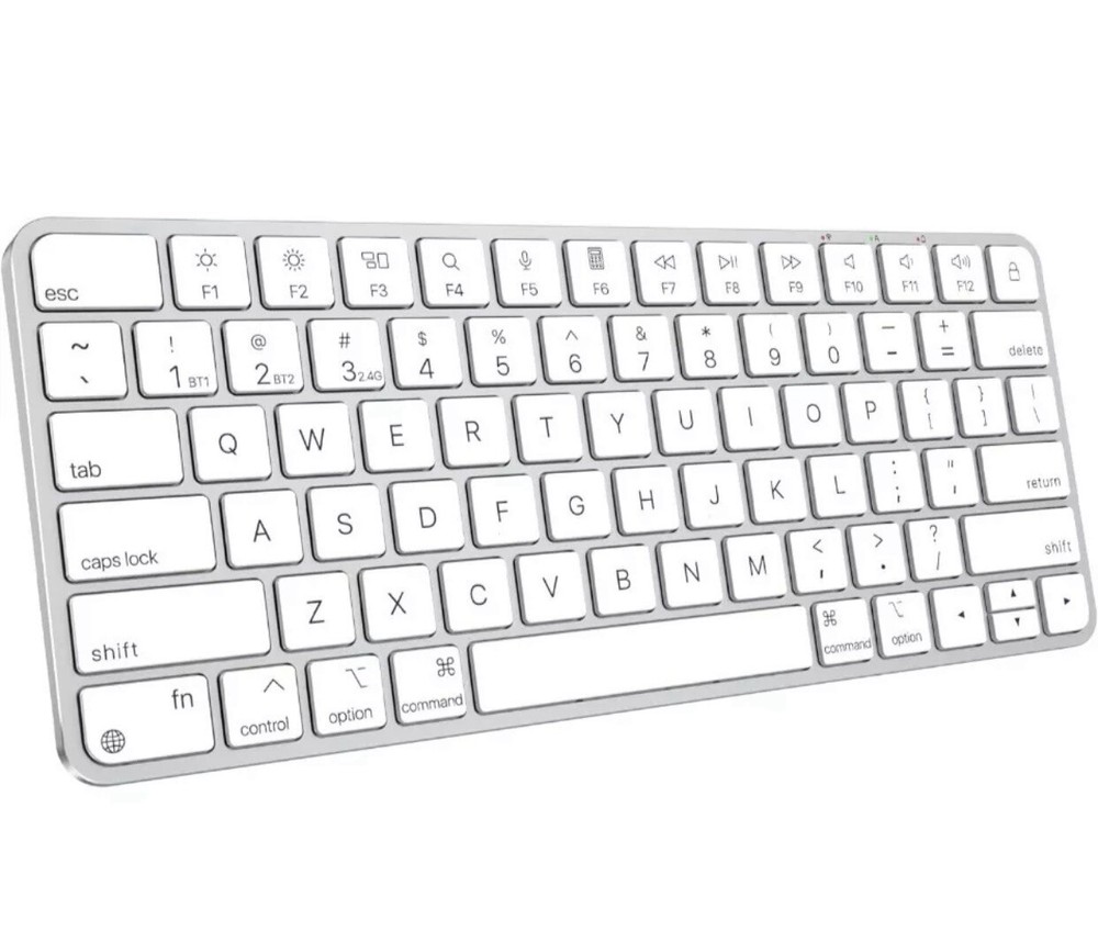 Wireless Keyboard for Mac, Bluetooth/2.4G USB Dual-Channel Connection, Multi...