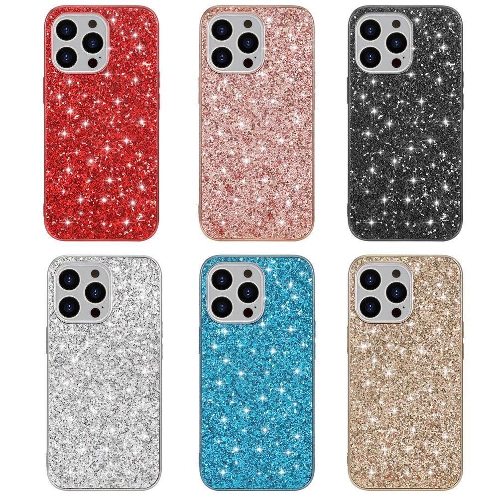Bling Glitter Shockproof Slim Case for iPhone 16 15 Pro Max 14 13 12 11