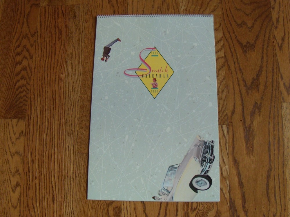 1986 Vintage Swatch Watch Promo Calendar Rare Collectible Ad  
