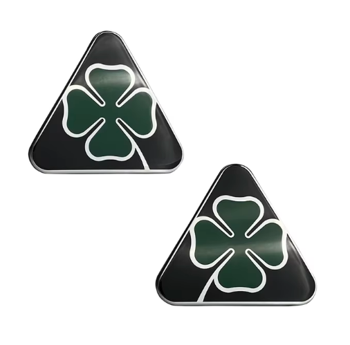 Car four-leaf clover decorative stickers is suitable for Alfa Romeo Black 2pcs