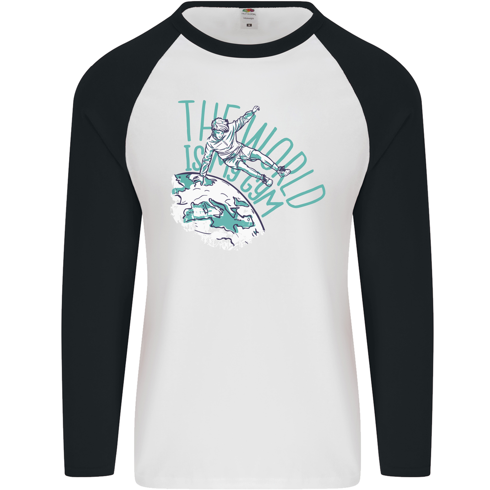 Parkour the World is My Gym Mens L/S Baseball T-Shirt