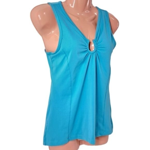 Balance Women's Turquoise Blue Tank Top Bra Support Athletic Size S