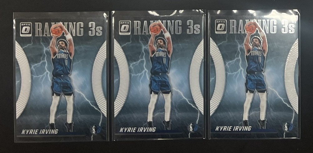Kyrie Irving #11 2023-24 Donruss Optic Raining 3s Lot of 3 Mavericks