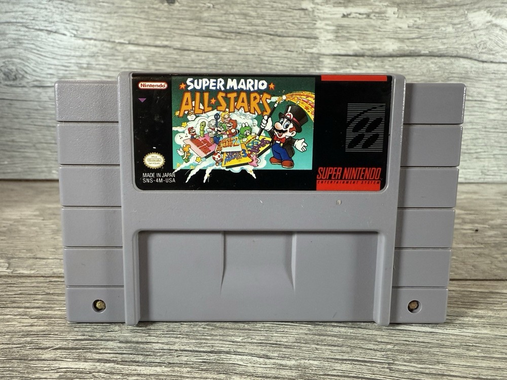 AUTHENTIC! Super Mario All Stars  -  GAME ONLY - SUPER NINTENDO SNES