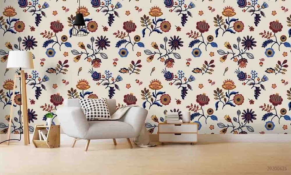 3D Flowers Plantation Pattern Wall Murals Wallpaper Murals Wall Sticker 4