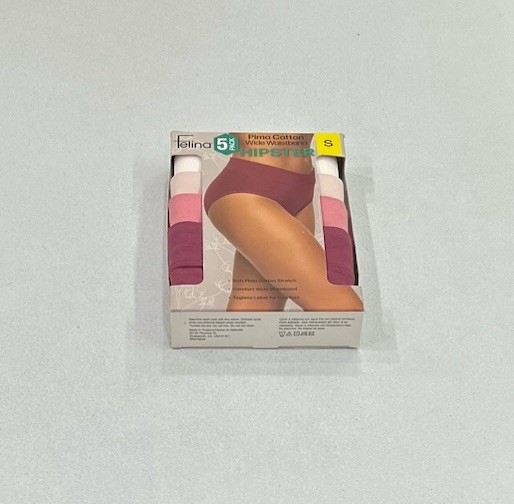 Felina Women's 5-Pack Pima Cotton Wide Waistband Hipster, Multicolor, Size S